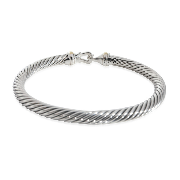 David Yurman Cable Collection Buckle Bracelet in 18K Yellow Gold/Sterling Silver - Picture 2 of 4